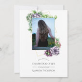 Aquarellfarben - sukkulente geometrische Feier des Einladung (Vorderseite)