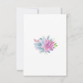 Aquarellfarben-Sukkulente Hochzeitskarten RSVP Karte (Rückseite)