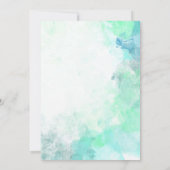 Aquarellfarben-Sukkulente Junge Erste Heilige Komm Einladung (Rückseite)