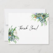 Aquarellfarben Sukkulentflora Bouquet Boho Wedding Dankeskarte (Vorderseite)
