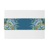 Aquarellfarben Sukkulentflora Bouquet Boho Wedding Einladungsbanderole (Rückseitenbeispiel)