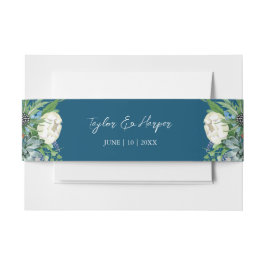 Aquarellfarben Sukkulentflora Bouquet Boho Wedding Einladungsbanderole
