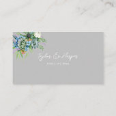 Aquarellfarben Sukkulentflora Bouquet Boho Wedding Platzkarte (Rückseite)