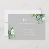 Aquarellfarben Sukkulentflora Bouquet Boho Wedding RSVP Karte (Vorderseite)