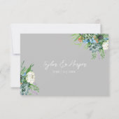 Aquarellfarben Sukkulentflora Bouquet Boho Wedding RSVP Karte (Rückseite)