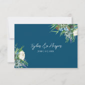 Aquarellfarben Sukkulentflora Bouquet Boho Wedding RSVP Karte (Rückseite)