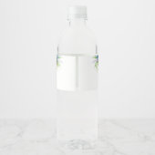 Aquarellfarben Sukkulentflora Bouquet Boho Wedding Wasserflaschenetikett (Rückseite)