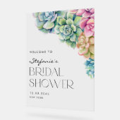 Aquarellfarben Sukkulturen Sommerliches Brautparty Acrylschild (Winkel)