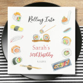 Aquarellfarben Sushi und Sashimi jedes Alter zum G Serviette