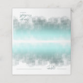 Aquarellfarben Tabelle Aquamarin ID774 Platzkarte (Außenseite Aufgefaltet)