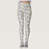 Aquarellfarben-TASTE Blau-Orange + Ihre Ideen Leggings (Vorderseite)