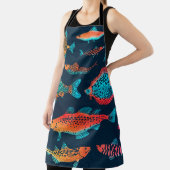 Aquarellfarben: Tief blau nahtlos Schürze (InSitu)