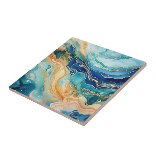 Aquarellfarben-Tile Fliese (Seite)