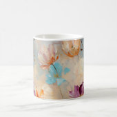 Aquarellfarben Tulische Blume Farbiges Muster Kaffeetasse (Mittel)
