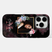 Aquarellfarben und Blumenrahmen - Anpassen Case-Mate iPhone Hülle (Rückseite (Horizontal))