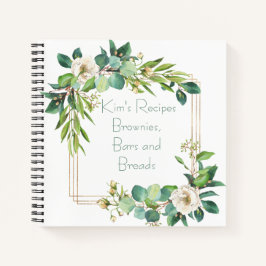 Aquarellfarben und Foliage Recipe Organizer Notizblock