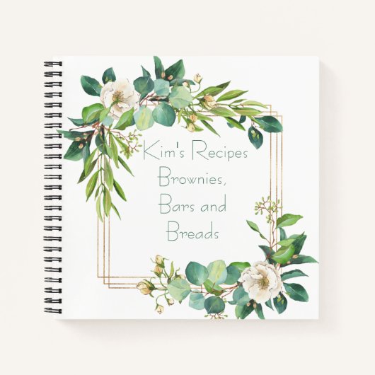 Aquarellfarben und Foliage Recipe Organizer Notizblock (Vorderseite)