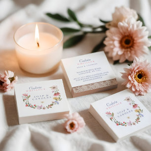 Aquarellfarben und Foliage Square Business Quadratische Visitenkarte