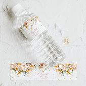 Aquarellfarben und goldfarbene religiöse Wasserzei Wasserflaschenetikett