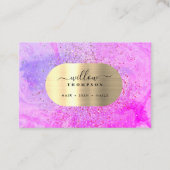 Aquarellfarben und Lila Imitate aus Marmor Gold Gl Visitenkarte (Vorderseite)