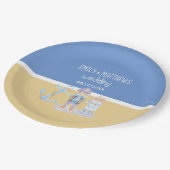 Aquarellfarben und Niedliches Meer Otter Couple Pappteller (Schrägansicht)