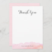 Aquarellfarben Vielen Dank, dass Sie Karten bemerk (Vorne/Hinten)