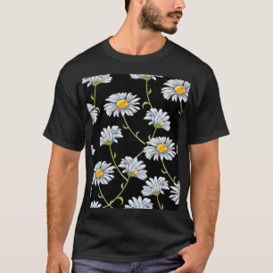 Aquarellfarben: Vintager Hintergrund der Blume T-Shirt