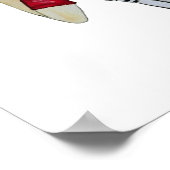 Aquarellfarben-Vintages Button-Up-Modell Poster (Ecke)