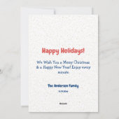 Aquarellfarben Violett Blauer Foto Weihnachten (Rückseite)