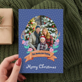 Aquarellfarben Violett Blauer Foto Weihnachten