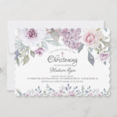 Aquarellfarben-Violett-Blume Weihnachten Einladung (Vorderseite)