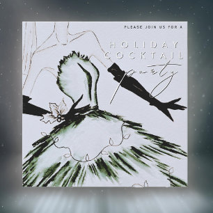 Aquarellfarben Vogue Fashion Holiday Cocktail Part Einladung