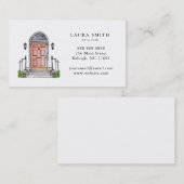 Aquarellfarben von der Tür zum realen Anwesen Agen Visitenkarte (Vorne/Hinten)