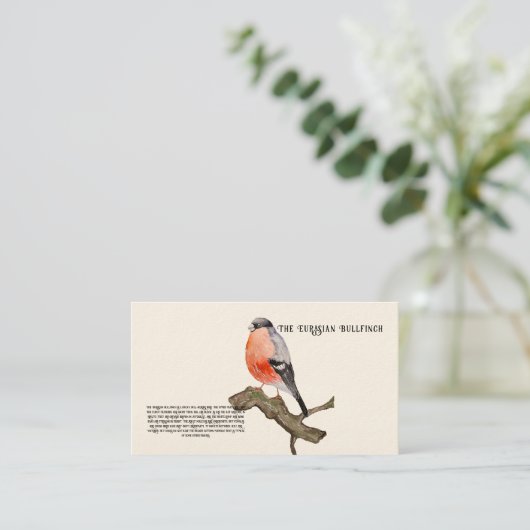 Aquarellfarben-Waldvogel Visitenkarte (Stehend Vorderseite)