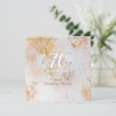 Aquarellfarben Weideland Blätter Überraschung Gebu Einladung (Stehend Vorderseite)