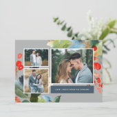 Aquarellfarben Weihnachten 3 FotoCollage | Grau (Stehend Vorderseite)