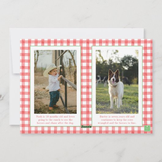 Aquarellfarben Weihnachten Boots Monogram Wappen F (Rückseite)