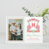 Aquarellfarben Weihnachten Boots Monogram Wappen F (Stehend Vorderseite)