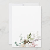 Aquarellfarben Weihnachten, festlich elegant Einladung (Rückseite)