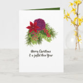 Aquarellfarben Weihnachten Karte (Gelbe Blume)