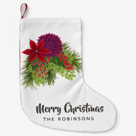 Aquarellfarben Weihnachten Kleiner Weihnachtsstrumpf