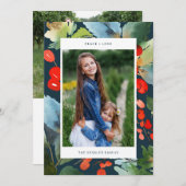 Aquarellfarben Weihnachten Stilvolle Zwei-Foto Bla (Vorne/Hinten)