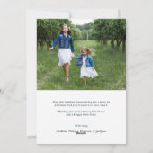 Aquarellfarben Weihnachten Stilvolle Zwei-Foto Bla (Rückseite)