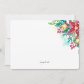 Aquarellfarben Weihnachtsdusche Blume Einladung (Rückseite)