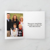 Aquarellfarben Weihnachtsfamilie Foto Feiertagskarte (Innenseite)