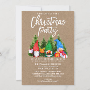 Aquarellfarben Weihnachtsgebäck Party Kraft Einladung