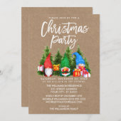 Aquarellfarben Weihnachtsgebäck Party Kraft Einladung (Vorne/Hinten)