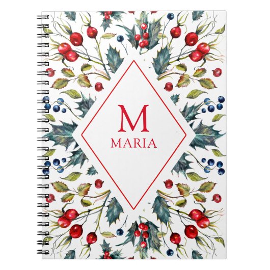 Aquarellfarben Weihnachtskalk Notizblock (Vorderseite)