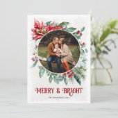 Aquarellfarben Weihnachtskarte für fröhliches und Karte (Stehend Vorderseite)
