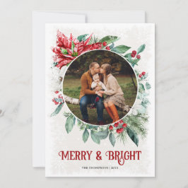 Aquarellfarben Weihnachtskarte für fröhliches und  Karte